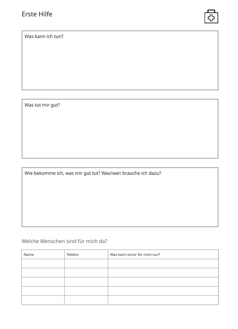 Erste-Hilfe-Zettel